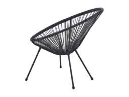 Vente-unique Set Of 2 Black Woven Resin Garden Armchairs - ALIOS II By MYLIA - thumbnail 6