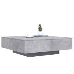 Berkfield Home Coffee Table Concrete Grey 100x100x31 cm Engineered Wood - Size: 100 x 100 x 31 cm - thumbnail 4