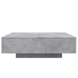 Berkfield Home Coffee Table Concrete Grey 100x100x31 cm Engineered Wood - Size: 100 x 100 x 31 cm - thumbnail 5