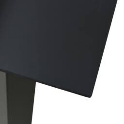 Berkfield Home Garden Dining Table Black 150x80x74 cm Steel & Glass - Size: 150 x 80 x 74 cm - thumbnail 4