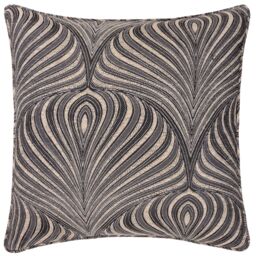 Paoletti Gatsby Jacquard Polyester Filled Cushion in Black - Size: 50 cm x 50 cm - thumbnail 2