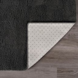 OHS Fluffy Teddy Rug Soft Floor Carpet Non Slip Area Mat in Charcoal - Size: 120 cm x 170 cm - thumbnail 4