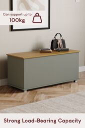 Home Discount Vida Designs Arlington Storage Ottoman Contemporary Bedroom Furniture in Grey - thumbnail 7