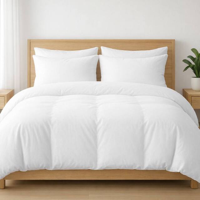 Pamposh 500 Thread Count Egyptian Cotton Sateen Duvet Cover Sets in White - Size: Double - image 1