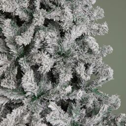 Samuel Alexander 8ft (2.4m) Snow Flocked Artificial Christmas Tree with Green Metal Stand & 1017 Tips - thumbnail 5