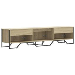 Berkfield Home TV Cabinet Sonoma Oak 180x34x41 cm Engineered Wood in Brown - Size: 180 x 34 x 41 cm - thumbnail 6