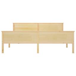 Berkfield Home Bed Frame Solid Wood Pine 180x200 cm Super King in Brown - thumbnail 4