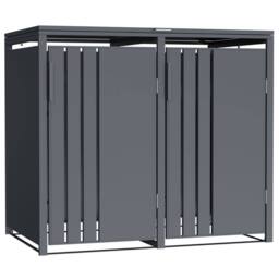 Phoenix Safe Company Phoenix Outdoor Double Wheelie Bin Store for 2 x 240L Bins, Soft Close Metal Storage, Anthracite GB2200AA - Size: 800mm - thumbnail 9