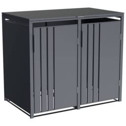 Phoenix Safe Company Phoenix Outdoor Double Wheelie Bin Store for 2 x 240L Bins, Soft Close Metal Storage, Anthracite GB2200AA - Size: 800mm - thumbnail 8