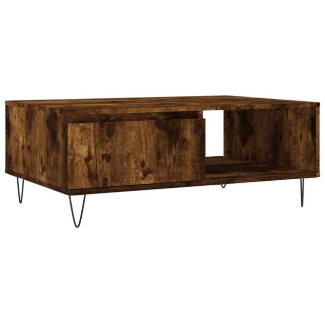 Berkfield Home Coffee Table Smoked Oak 90x60x35 cm Engineered Wood in Brown - Size: 90 x 60 x 35 cm - image 1
