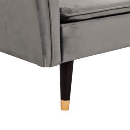 Comfy Living Ltd Plush Velvet Tufted Sofa Bed In Various Colours With Black & Gold Legs in Grey - thumbnail 7