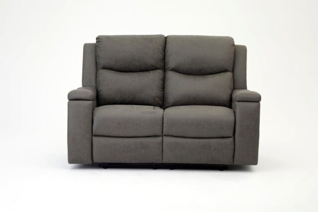 Home Detail Collins Air Leather 2 Seater Recliner Sofa in Grey