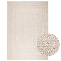 Berkfield Home Rug ZIZUR Cream 200x290 cm Jute Look Indoor & Outdoor - Size: Medium - thumbnail 2