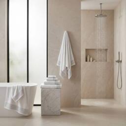 Bedable Plush Zero-Twist Cotton Towel - Face Towel - Hand Towel - Bath Towel -Bath Sheet in White - thumbnail 5
