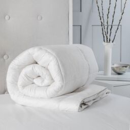 Snug City Duck Feather & Down Luxury Mattress Enhancer Bed Topper in White - Size: Small Double - thumbnail 2