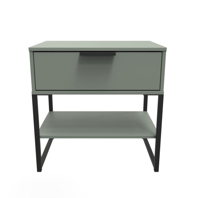 Ready Assembled 2 U Tamworth Single 1 Drawer Bedside Cabinet (Ready Assembled) in Pale Green - image 1