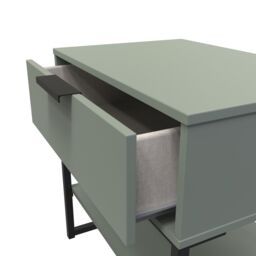Ready Assembled 2 U Tamworth Single 1 Drawer Bedside Cabinet (Ready Assembled) in Pale Green - thumbnail 5