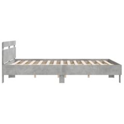 Berkfield Home Bed Frame without Mattress Concrete Grey 180x200 cm Super King - thumbnail 6