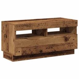 Berkfield Home TV Cabinet with LED Lights Old Wood 80x35x40 cm Engineered Wood - Size: 80 x 35 x 40 cm - thumbnail 9