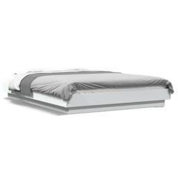 Berkfield Home Modern Bed Frame without Mattress White 120x190 cm Small Double - thumbnail 3