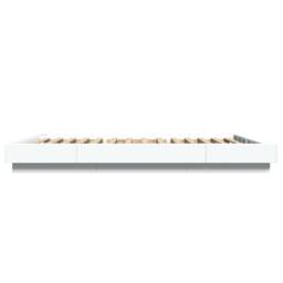 Berkfield Home Modern Bed Frame without Mattress White 120x190 cm Small Double - thumbnail 5
