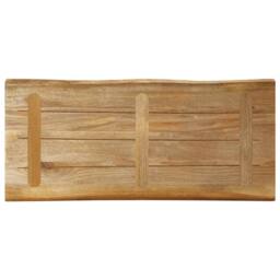 Berkfield Home Table Top Live Edge 90x40x2.5 cm Solid Wood Rough Mango in Brown - thumbnail 5
