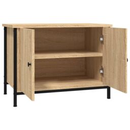 Berkfield Home TV Cabinet with Doors Sonoma Oak 60x35x45 cm Engineered Wood in Brown - Size: 60 x 35 x 45 cm - thumbnail 6