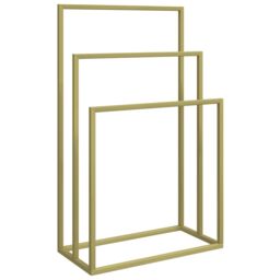 Berkfield Home Freestanding Towel Rack Gold 48x24x79 cm Iron - Size: 48 x 24 x 79 cm - thumbnail 2