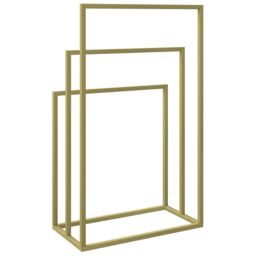 Berkfield Home Freestanding Towel Rack Gold 48x24x79 cm Iron - Size: 48 x 24 x 79 cm - thumbnail 5
