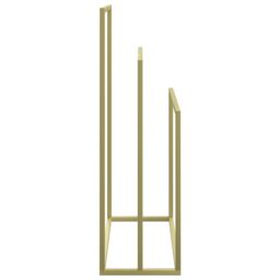 Berkfield Home Freestanding Towel Rack Gold 48x24x79 cm Iron - Size: 48 x 24 x 79 cm - thumbnail 4