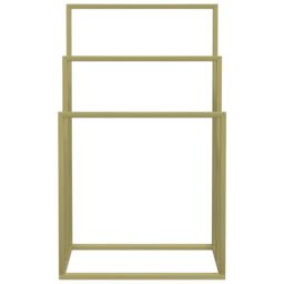 Berkfield Home Freestanding Towel Rack Gold 48x24x79 cm Iron - Size: 48 x 24 x 79 cm - thumbnail 3