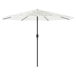 Berkfield Home Durable Garden Parasol with Steel Pole White 324x324x247 cm - Size: 324 x 324 x 247 cm - thumbnail 5