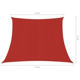 Berkfield Home Sunshade Sail 160 g/m ² Red 3/4x2 m HDPE - thumbnail 6