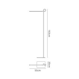 Netlighting Cinto Floor Lamp 163cm 7W LED 3000K 540lm Dimmable Polished Chrome in Grey - thumbnail 2