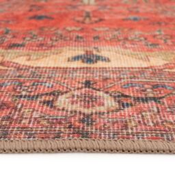 Kukoon Gold Coral Distressed Persian Inspired Washable Living Room Area Rug in Terracotta - Size: 80 cm x 150 cm - thumbnail 4
