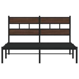 Berkfield Home Elegant Bed Frame without Mattress with Headboard Brown Oak 137x190 cm - thumbnail 4