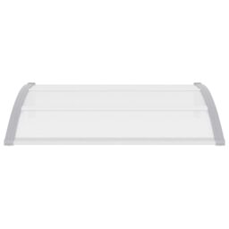 Berkfield Home Door Canopy Grey & Transparent 120x80 cm PC - thumbnail 2