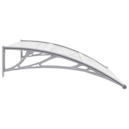 Berkfield Home Door Canopy Grey & Transparent 120x80 cm PC - thumbnail 3
