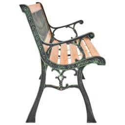 Berkfield Home Garden Bench 116 cm Cast Iron & Solid Wood Fir in Brown - thumbnail 3