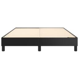 Berkfield Home Durable Box Spring Bed Frame Black 135x190 cm Double Faux Leather - thumbnail 5