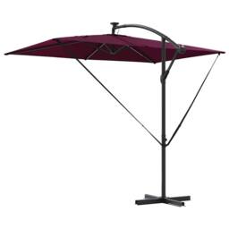 Berkfield Home Cantilever Banana Parasol Bordeaux red 294 x 200 x 254 cm in Wine - thumbnail 8