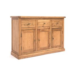 Cabinet Bits Salerno Light Wood 3 Drawer 3 Door Sideboard Brass Knob in Light Brown - thumbnail 2