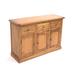 Cabinet Bits Salerno Light Wood 3 Drawer 3 Door Sideboard Brass Knob in Light Brown - thumbnail 3