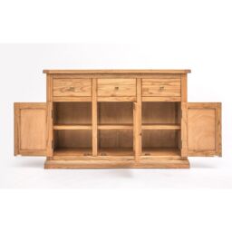 Cabinet Bits Salerno Light Wood 3 Drawer 3 Door Sideboard Brass Knob in Light Brown - thumbnail 4