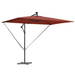 Berkfield Home Cantilever Banana Parasol Terracotta 294 x 200 x 254 cm - thumbnail 3