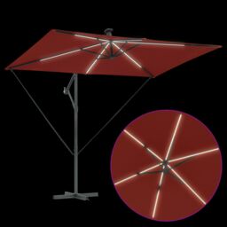 Berkfield Home Cantilever Banana Parasol Terracotta 294 x 200 x 254 cm - thumbnail 9