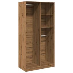 Berkfield Home Wardrobe Artisian Oak 100x50x200 cm Engineered Wood in Brown - Size: 100 x 50 x 200 cm - thumbnail 2