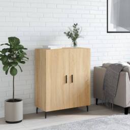 Berkfield Home Sideboard Sonoma Oak 69.5x34x90 cm Engineered Wood in Brown - thumbnail 2