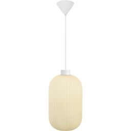 Nordlux Vintage Indoor Pendant Light White Glass E27 Ribbed - Mains Powered, IP20 - thumbnail 2