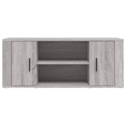 Berkfield Home TV Cabinet Grey Sonoma 100x35x40 cm Engineered Wood - Size: 100 x 35 x 40 cm - thumbnail 5